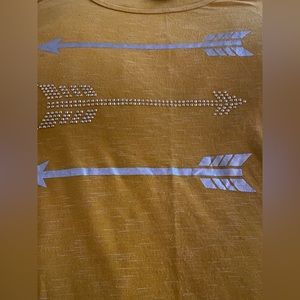 Heathered Mustard Cap Sleeve T-shirt